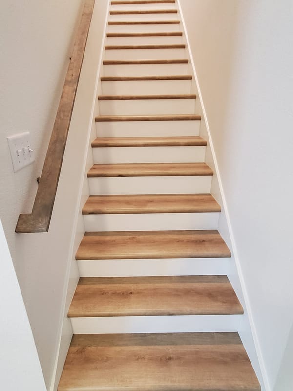 Shaw Prefinished LVP stair treads 1 Shaw Prefinished LVP stair treads