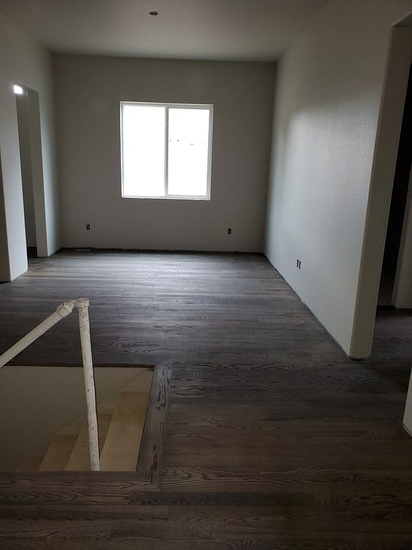 4" Red Oak stained Ebony 3 Red Oak stained Ebony flooring