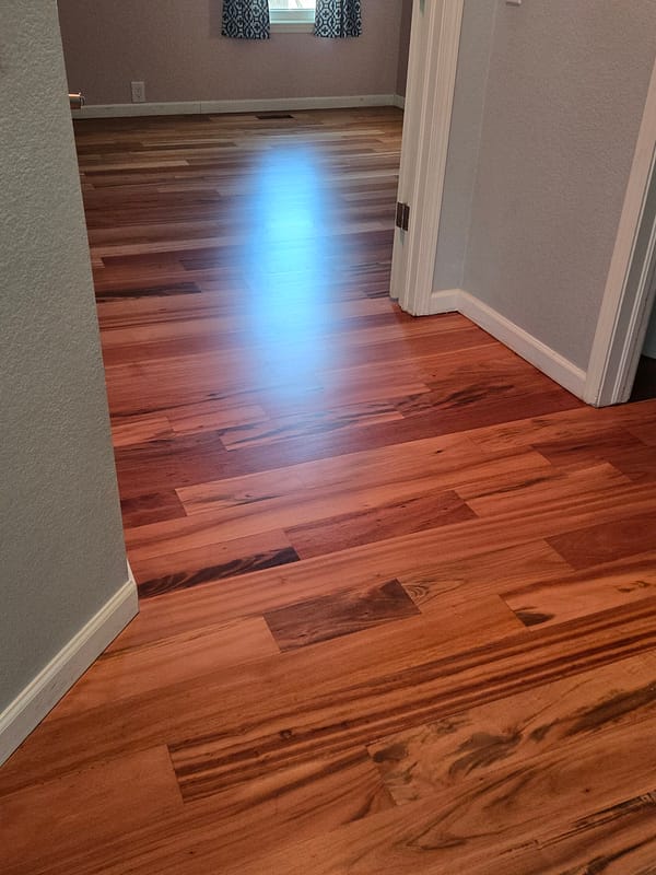 4" Tiger Wood with natural finish 4 Tiger Wood flooring with natural finish