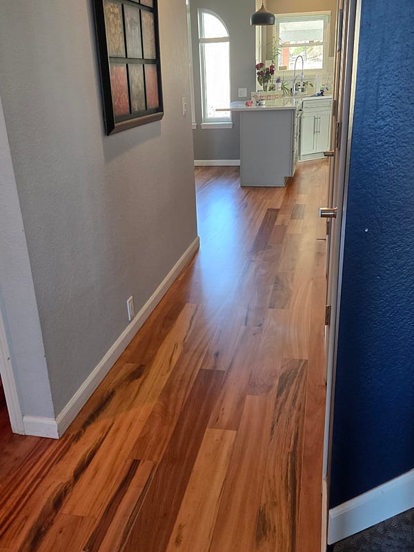 4" Tiger Wood with natural finish 5 Tiger Wood flooring with natural finish